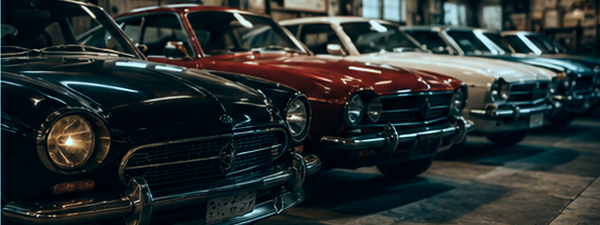 屋内に保管された旧車バイク